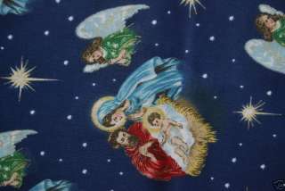 F89 Mary Jesus Angel Nativity Sew Quilt Cotton Fabric  