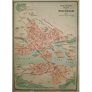  La Brugere City Map of Stockholm (1877)