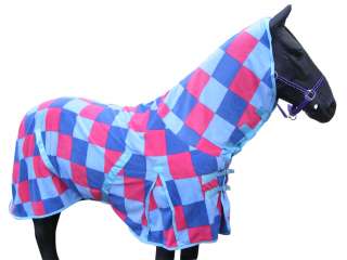 NEW EQUESTRIAN HORSE PONY COOLER STABLE TRAVEL SHOW FLEECE RUG ALL 