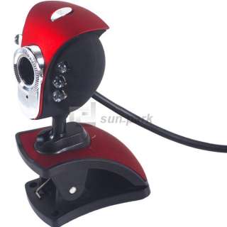 NEW Rotatable 300K USB2.0 6 LED Webcam Camera for PC Laptop w/ Mic 