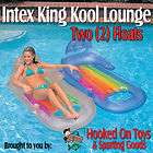   King Kool Lounge Inflatable Swimming Pool Float Blue & Clear #58802