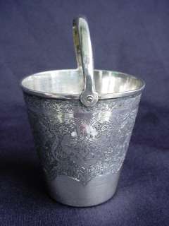 Fine Ornate Solid Silver Pail Bucket Persia Iran ca1890  
