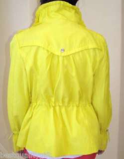 AUTHENT GUESS YELLOW BLAZER JACKET RAIN TRENCH COAT NWT  