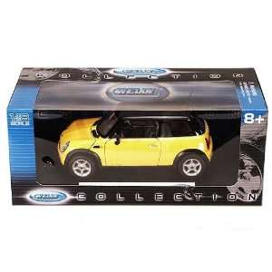  Welly   Mini Cooper Hard Top (118, Yellow) diecast car model 