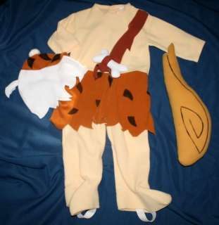 Rubies Flintstones BAM BAM COMPLETE Fleece Costume BOYS Toddler 2 2T 3 
