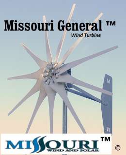 Missouri General 1600 Watt Wind Turbine Generator 12volt 11Blade 3 