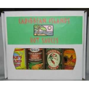  Caribbean Islands Hot Sauces   4 Pack Gift Box Everything 