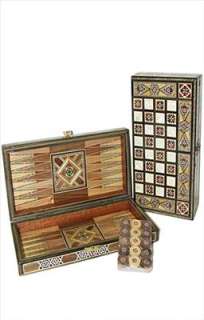   of Pearl Inlaid Backgammon 12 Board Set Syrian Backgammon Game  