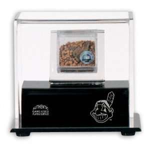 Cleveland Indians Game Used Dirt with Logo Display Case  