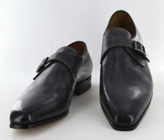New $900 Santoni Gray Shoes 9/8  