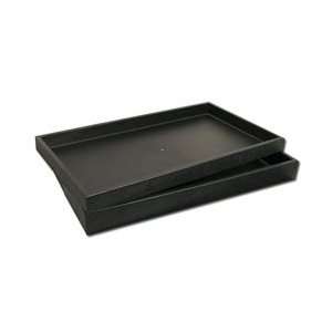 Plastic Stackable Jewelry Tray 1 Deep Black  Industrial 
