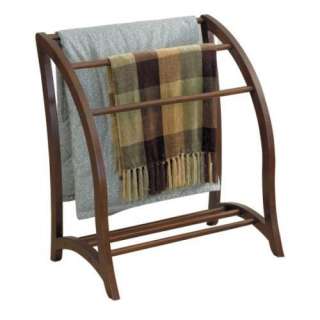 New Wooden Quilt Rack, Holds 3 Quilts   Antique Walnut  