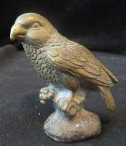   parrot sculpture Bird figurine French Bronze gilt old patina  
