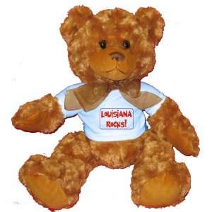  LOUISIANA ROCKS Plush Teddy Bear with BLUE T Shirt Toys 