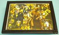 STEELERS COLLAGE WITH ART ROONEY STATUE FRAMED PRINT  