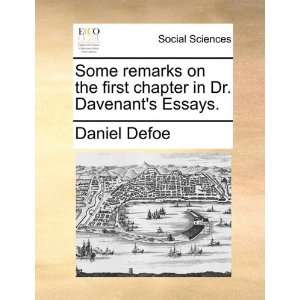  Some remarks on the first chapter in Dr. Davenants Essays 