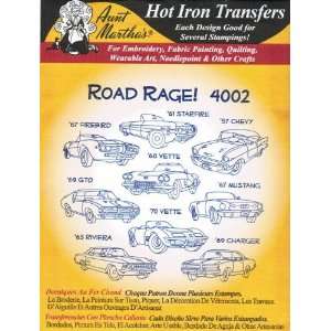  Road Rage Classic Cars Aunt Marthas Hot Iron Embroidery 