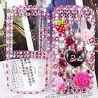 Bling crystal 3D pink flowers cover case for LG Rumor 