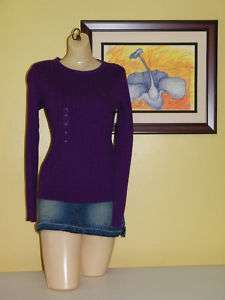 IZOD Blue/Purple LS Basic Sweater Shirt Womens S/L/XL  