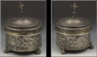 Rare 18th Century Spanish Colonial Silver Wafer Box  