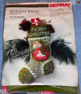 MRS. Claus CHRISTMAS Crewel Stitchery Stocking Kit  
