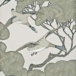  Flying Ducks   Silver/Taupe Indoor Wallcovering