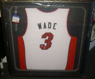   AUTOGRAPHED SIGNED FRAMED JERSEY MIAMI HEAT  PSA/DNA