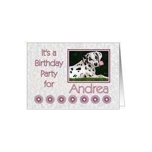   for Andrea   Dalmatian puppy dog pink rose Card Toys & Games