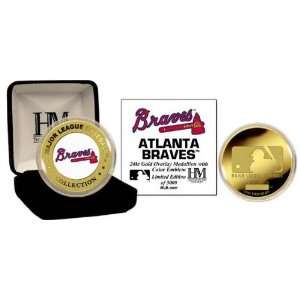  Atlanta Braves 24KT Gold and Color Team Mint Coin 