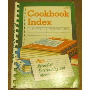   Index Pkus Record of Entertaining and Menus Salley Lesley Books