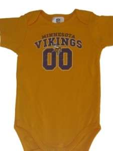 NFL Infant Minnesota Vikings Boys Baby Onesie 0 18 Months  