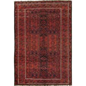   10 Red Persian Hand Knotted Wool Shiraz Rug