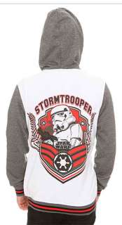 Star Wars Imperial Stormtrooper Varsity Jacket Hoodie Licensed NWT 