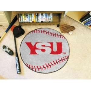 Youngstown State YSU Penguins Baseball Shaped Area Rug Welcome/Door 