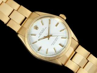 1965 ROLEX Vintage Mens OYSTER PERPETUAL, 34mm Watch, White Dial 