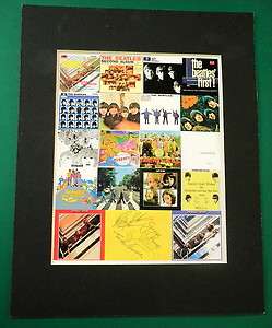 The Beatles Reprint Signed Album Cover Display  