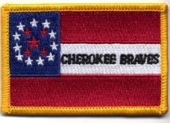 Cherokee Braves 2 x 3 Embroidered PATCH CIVIL WAR  