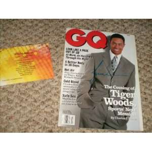  TIGER WOODS AUTOGRAPHED SIGNED MAGAZINE VINTAGE WITH COA 