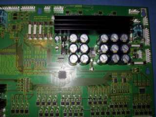   of the board you can see the 15 single capacitors and the large heat