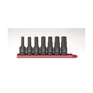   SAE 7 Piece 1/2 in Drive Hex Impact Socket Set Gea