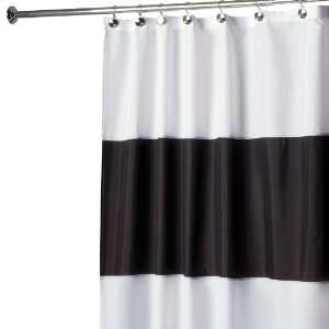  Zeno Waterproof Shower Curtain, Black and White, 72 Inches X 