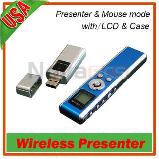 Wireless USB LCD PowerPoint PPT Presenter Laser Pointer Remote Mouse 