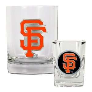  MLB San Francisco Giants Rocks Glass and Square Shot Glass 