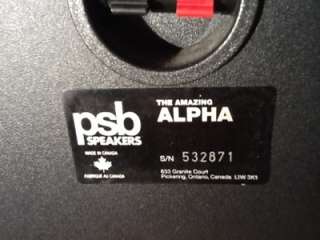 THE AMAZING ALPHA PSB CANADIAN MADE 2 WAY SPEAKERS LITTLE MIRACLE 