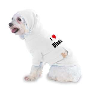   Diana Hooded (Hoody) T Shirt with pocket for your Dog or Cat SMALL