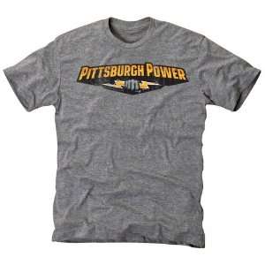 Pittsburgh Power Ash Distressed Logo Vintage Tri Blend T shirt