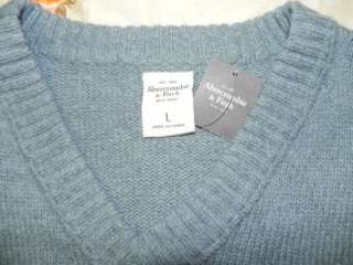 NWT Abercrombie & Fitch Mens V Neck Sweater  