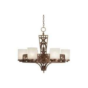   Dining Chandelier w/ Lumina White Glass   5496 / 5496AG   colo/5496