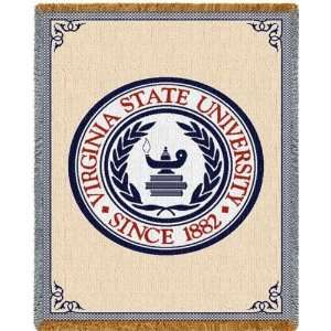  Fine Art Tapestry Virginia State Univ Seal Throw Rectangle 