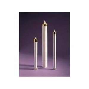  Candle Tube Candle w/Brasstone Top (1 1/2 Socket)(2 Pack 